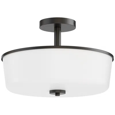 Maxim Fuller 14 3/4" White/black 3-light Semi Flush/pendant Convertible