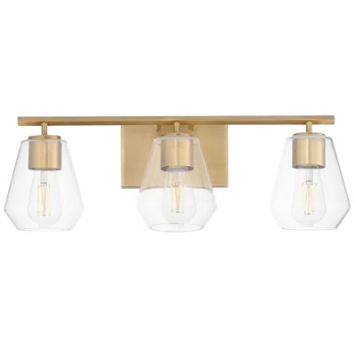 Maxim Geode 22 1/2" Wide Natural Aged Brass 3-light Bath Vanity
