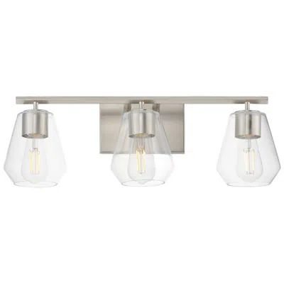 Maxim Geode 22 1/2" Wide Satin Nickel 3-light Bath Vanity