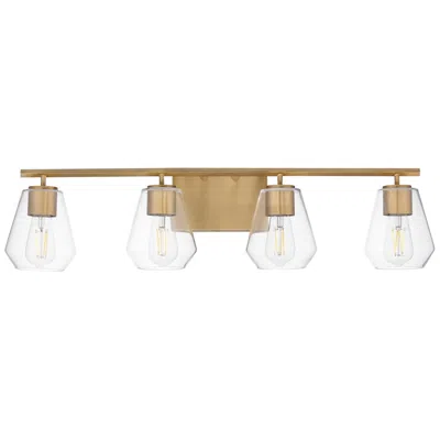 Maxim Geode 31" Wide Natural Aged Brass 4-light Bath Vanity