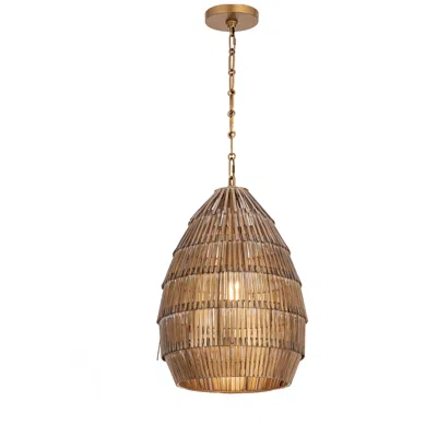 Maxim Gilda 14" Wide Antique Brass Pendant