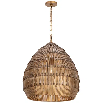 Maxim Gilda 19" Wide Antique Brass Large Pendant