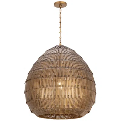 Maxim Gilda 24" Wide Antique Brass X-large Pendant