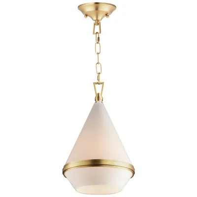 Maxim Giza 1-light 11.25" Wide Satin Brass Pendant Light