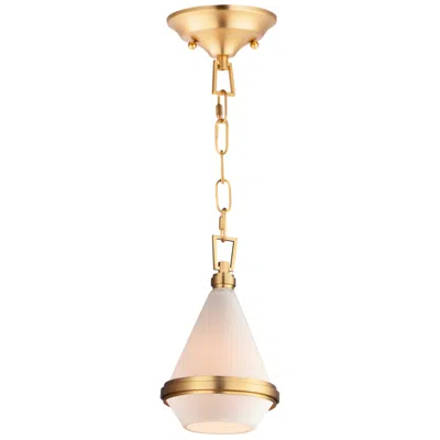 Maxim Giza 1-light 5" Wide Satin Brass Pendant Light