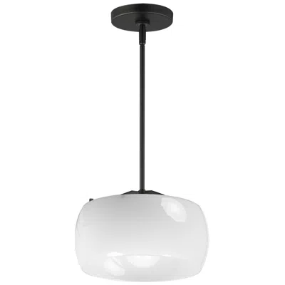 Maxim Glazed 11" Wide White/black Single Pendant