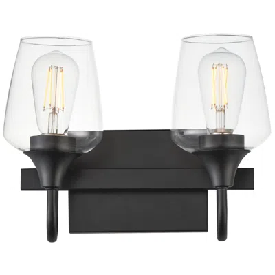 Maxim Goblet 14" Wide Black 2-light Wall Sconce