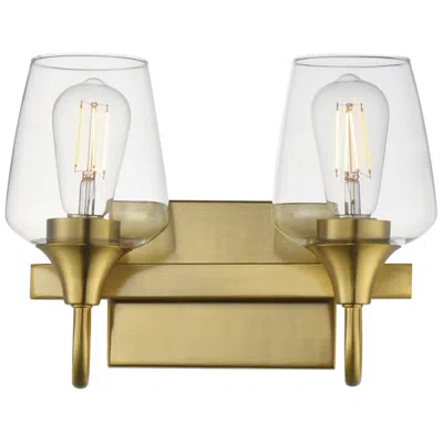 Maxim Goblet 14" Wide Natural Aged Brass 2-light Wall Sconce