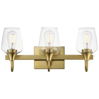 Maxim Goblet 20" Wide Natural Aged Brass 3-light Wall Sconce