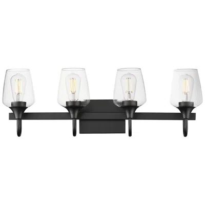 Maxim Goblet 28" Wide Black 4-light Wall Sconce