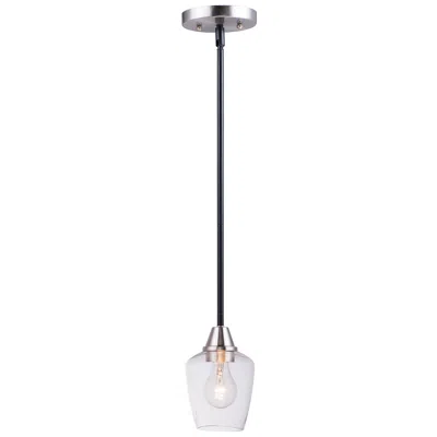 Maxim Goblet 4 3/4" Wide Black And Satin Nickel Mini Pendant