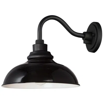 Maxim Granville 11 1/4" High Gloss Black Outdoor Wall Light