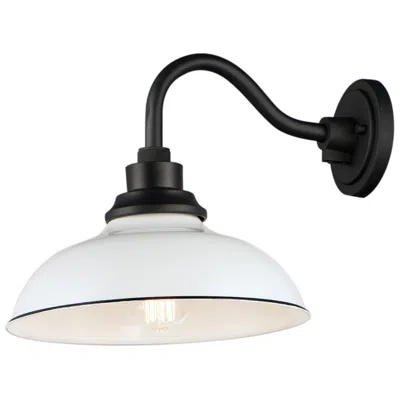 Maxim Granville 11 1/4"h Black And Gloss White Outdoor Wall Light