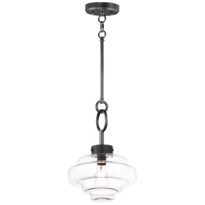 Maxim Harbor 1-light 12" Wide Black Pendant Light