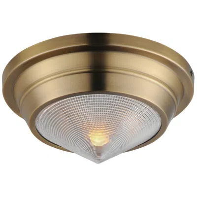 Maxim Hargreaves 10" Wide Natural Aged Brass 1-light Flush Mount