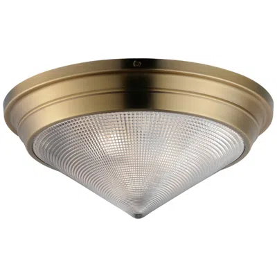 Maxim Hargreaves 16 1/2" Wide Natural Aged Brass 3-light Flush Mount