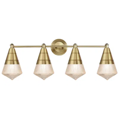 Maxim Hargreaves 33 1/4" Wide Natural Aged Brass 4-light Bath Vanity