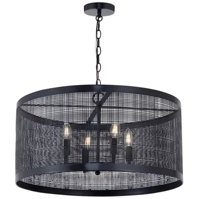 Maxim Hatcher 24" Black 4-light Pendant
