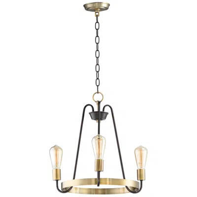 Maxim Haven 3-light 18.5" Wide Oil Rubbed Bronze/antique Brass Chandelier