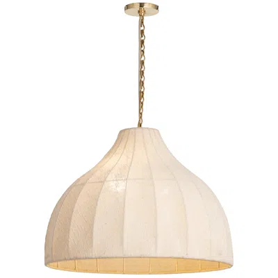 Maxim Hearthveil 24" Wide Natural Aged Brass Pendant