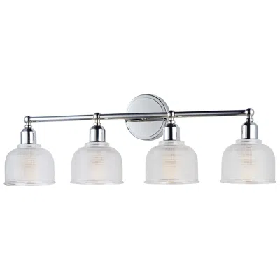 Maxim Hollow 31" Wide Polished Chrome 4-light Bath Light