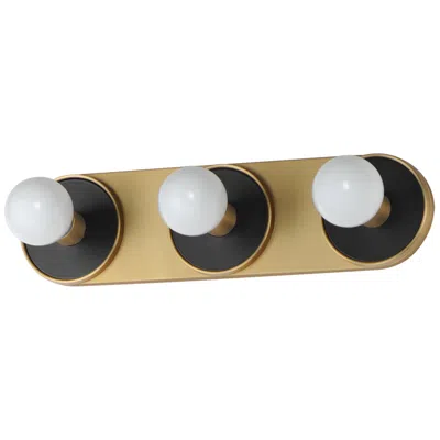 Maxim Hollywood 3-light Sconce Black / Brass In Brown