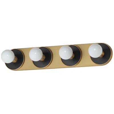 Maxim Hollywood 4-light Sconce Black / Brass