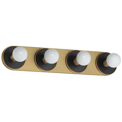Maxim Hollywood 4-light Sconce W/ Led Bulb Black / Brass