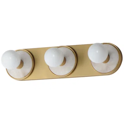 Maxim Hollywood Stone 3-light Sconce White / Brass