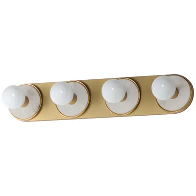 Maxim Hollywood Stone 4-light Sconce White / Brass