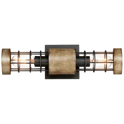 Maxim Homestead 18" Wide Driftwood Black 2-light Bath Light