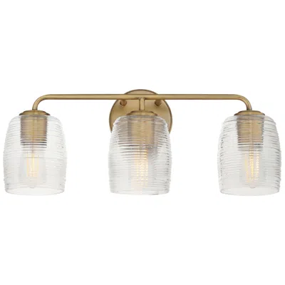 Maxim Honey 22" Wide Natural Aged Brass 3-light Bath Vanity