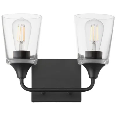 Maxim Hudson 13" Wide Clear/black 2-light Bath Vanity