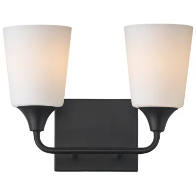 Maxim Hudson 13" Wide White/black 2-light Bath Vanity