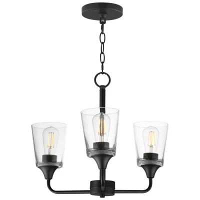 Maxim Hudson 19 3/4" Wide Clear/black 3-light Chandelier