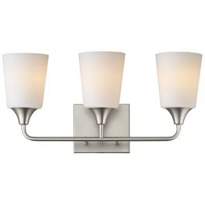 Maxim Hudson 20 1/2" White/satin Nickel 3-light Bath Vanity