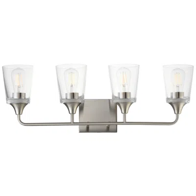 Maxim Hudson 28 1/4" Wide Clear/satin Nickel 4-light Bath Vanity