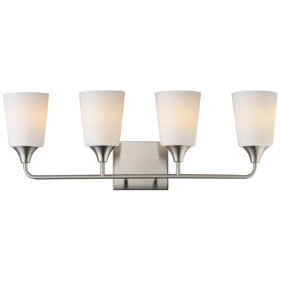 Maxim Hudson 28 1/4" Wide White/satin Nickel 4-light Bath Vanity