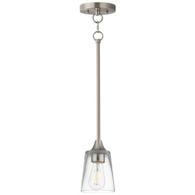 Maxim Hudson 4 3/4" Wide Clear/satin Nickel Mini Pendant