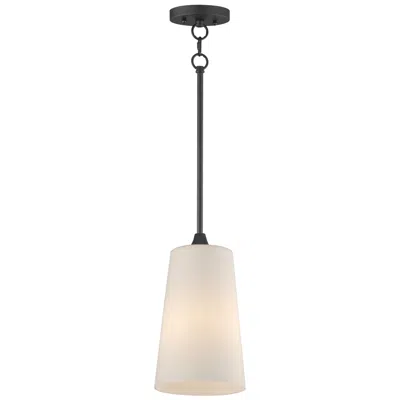 Maxim Hudson 7 3/4" Wide White/black 1-light Pendant