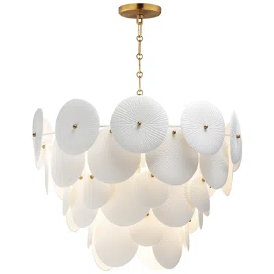 Maxim Isla 23 1/4"w Natural Brass 5-light Tiered Chandelier