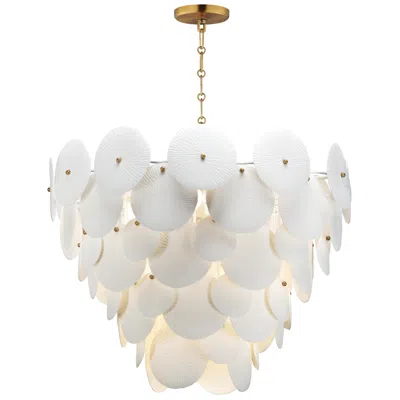 Maxim Isla 29" Wide Natural Aged Brass 8-light Pendant