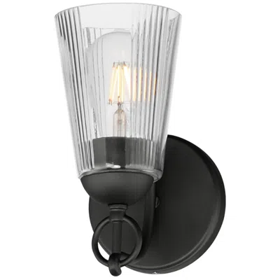 Maxim Jackson 9 3/4" High Black Hole 1-light Wall Sconce