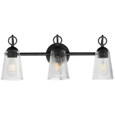 Maxim Jackson Hole 23 1/2" Wide Black 3-light Bath Vanity