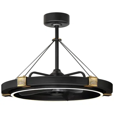Maxim Jewel 33" Wide Black/gold Wifi-enabled Led Fandelight