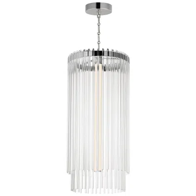 Maxim Jolie 14" Wide Polished Nickel Foyer Pendant