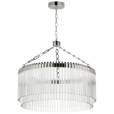 Maxim Jolie 24" Wide Polished Nickel Led Pendant