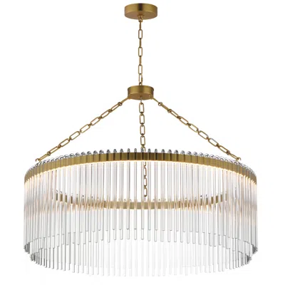 Maxim Jolie 34" Wide Natural Aged Brass Led Pendant Light