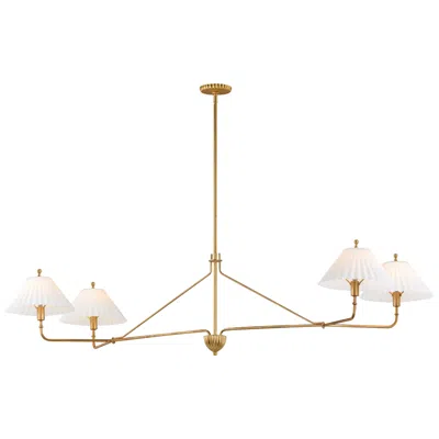 Maxim Kismet 60 1/4" Wide Gold Leaf 4-light Linear Pendant
