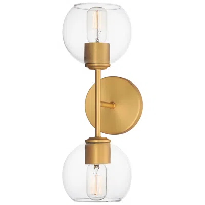 Maxim Knox 17" High Natural Aged Brass 2-light Wall Sconce